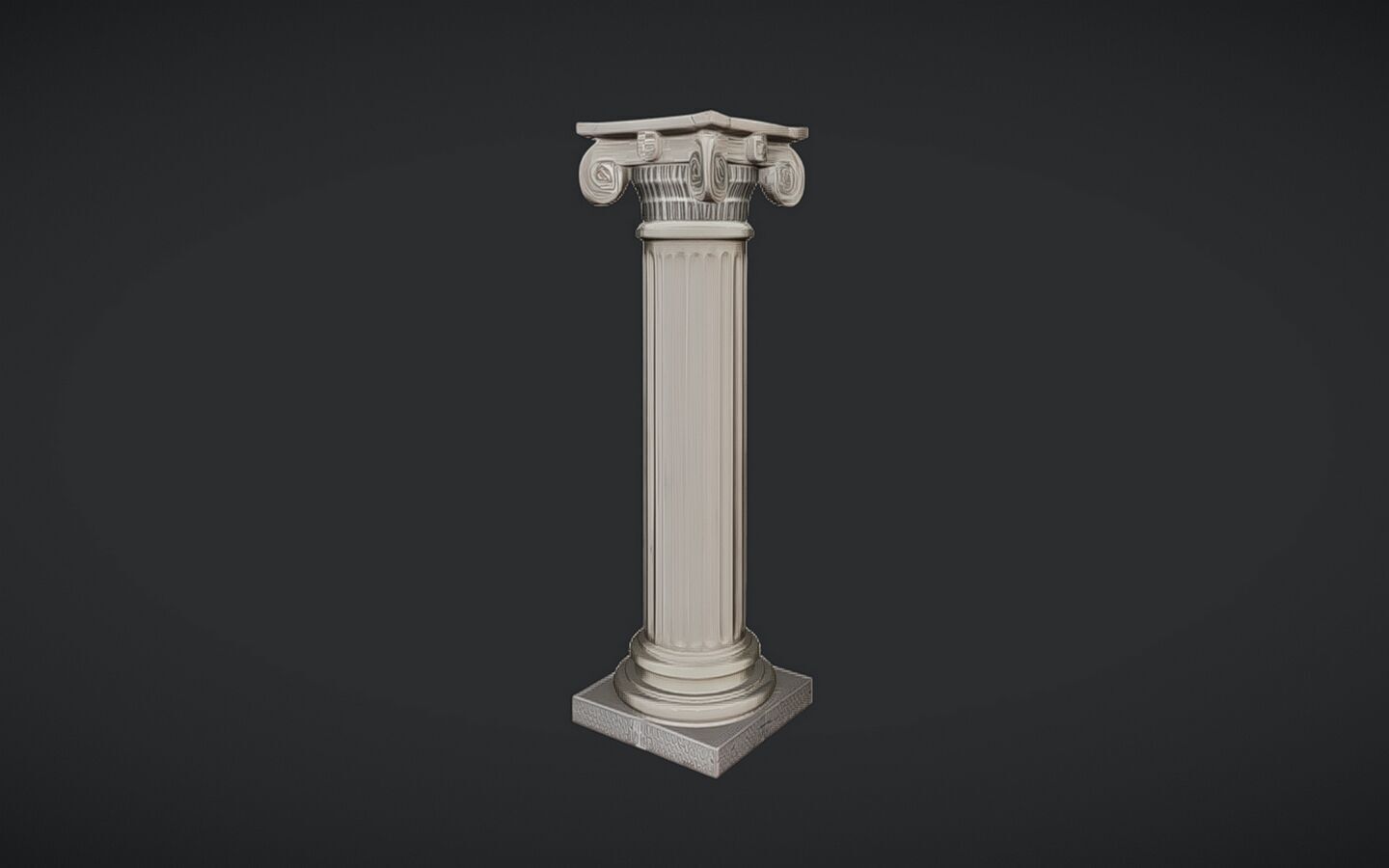 Ancient Greek Ionic column 3D model_22
