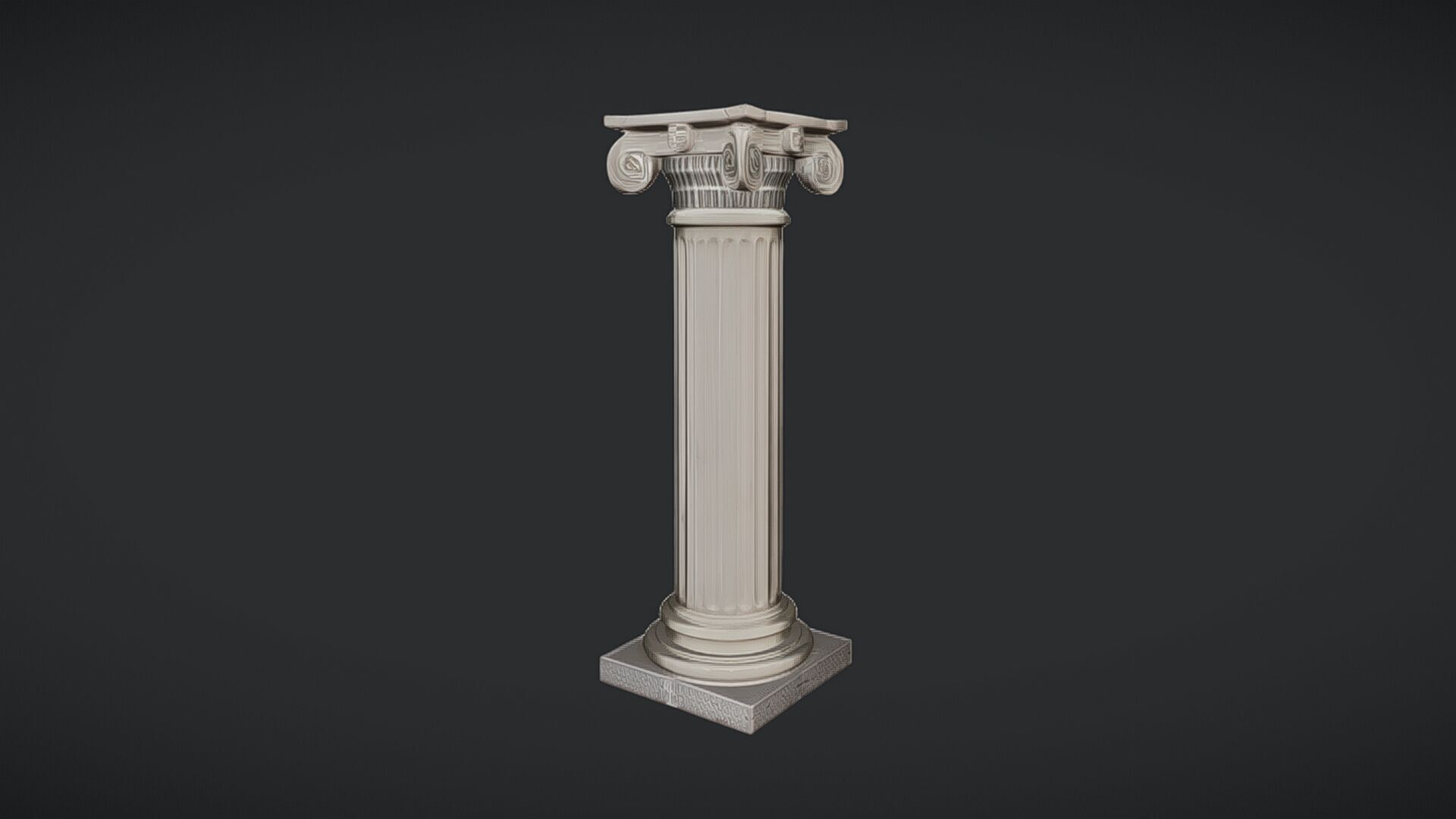 Ancient Greek Ionic column 3D model_31