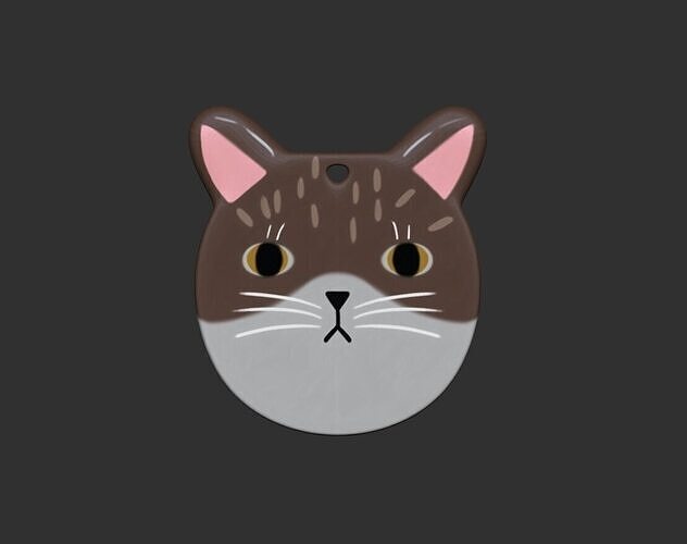 Cute Cat Ornament Ready 3D print model