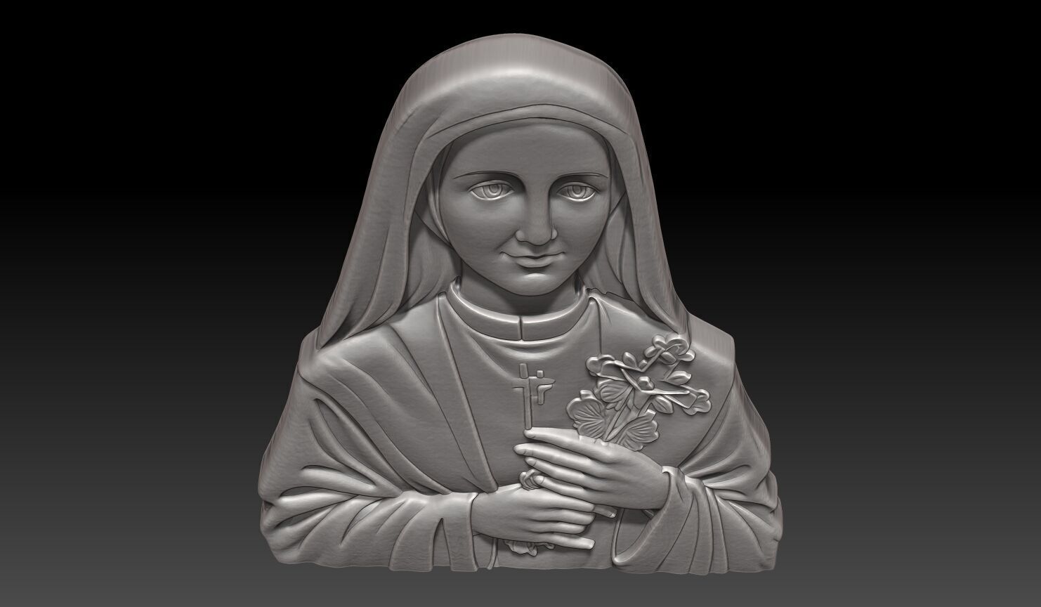 Saint Therese of Lisieux - 250422 3D print model_3