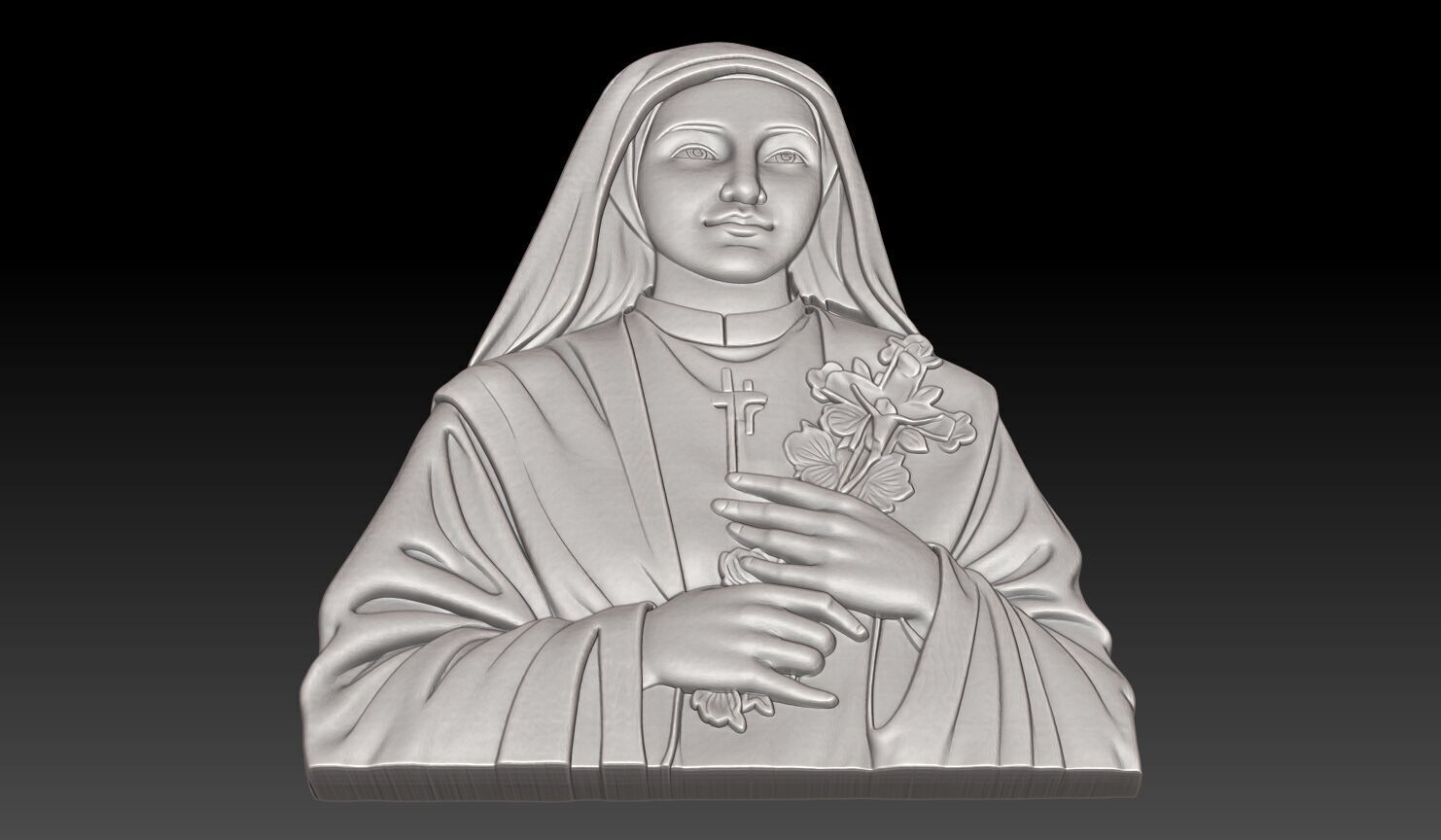 Saint Therese of Lisieux - 250422 3D print model_4