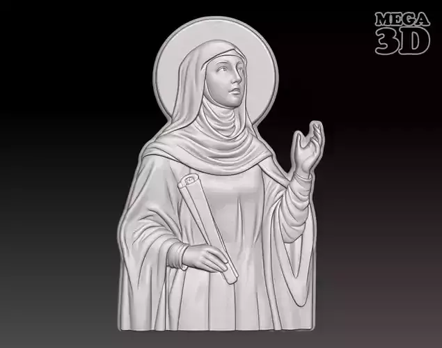 Saint Hildegard of Bingen - 250422 3D print model