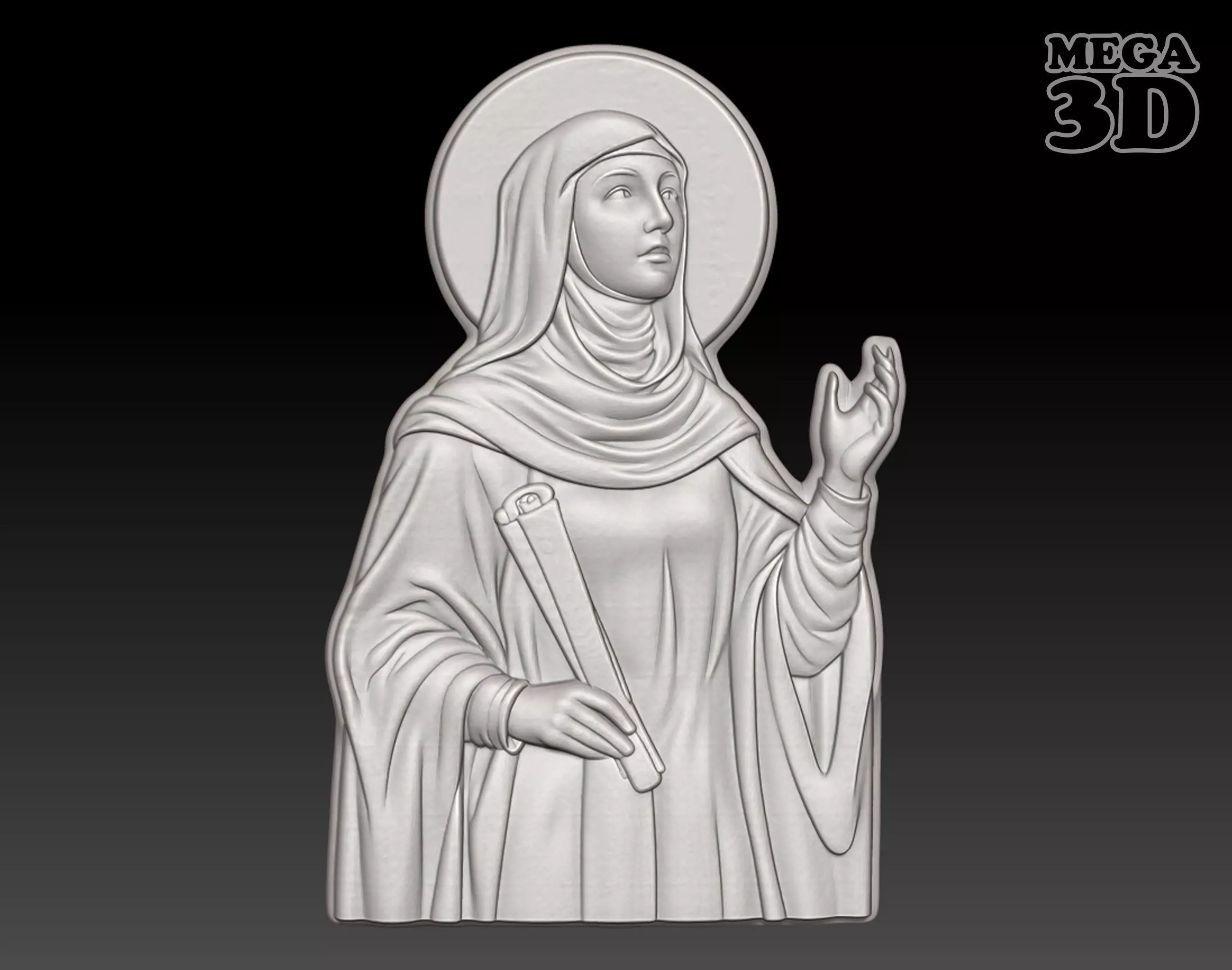 Saint Hildegard of Bingen - 250422 3D print model_0