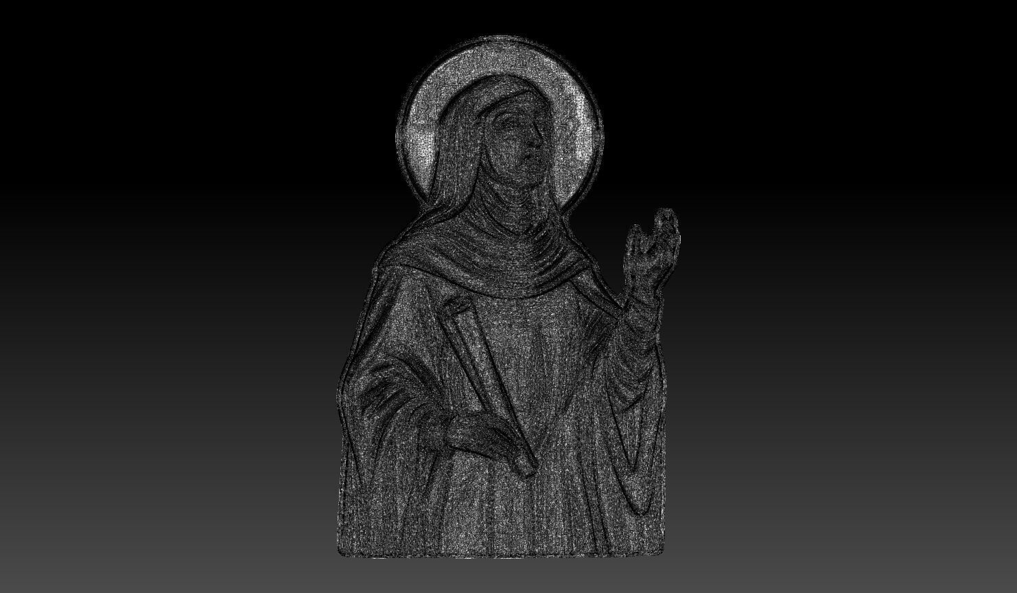 Saint Hildegard of Bingen - 250422 3D print model_6