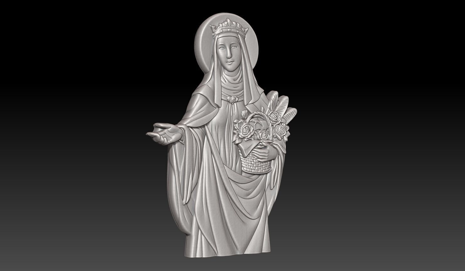 Saint Elizabeth of Hungary - 250422 3D print model_2
