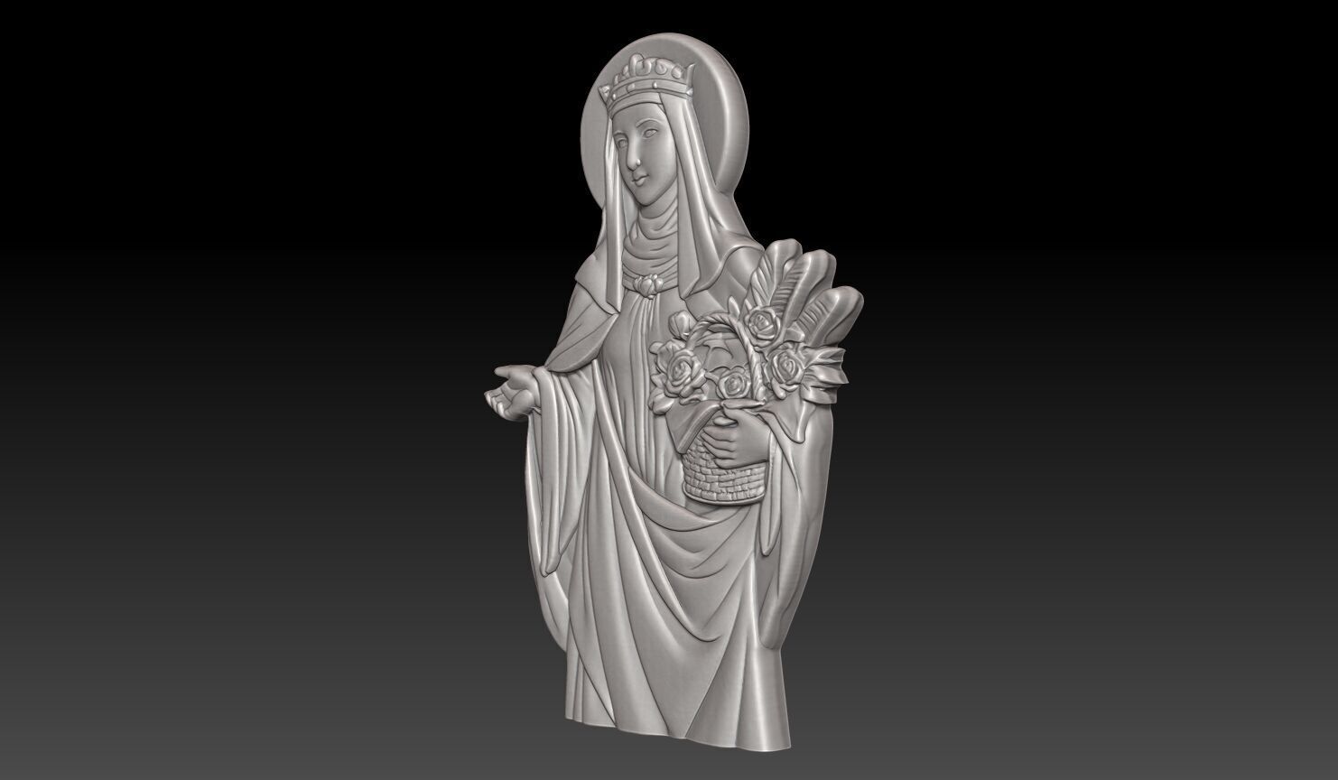 Saint Elizabeth of Hungary - 250422 3D print model_1