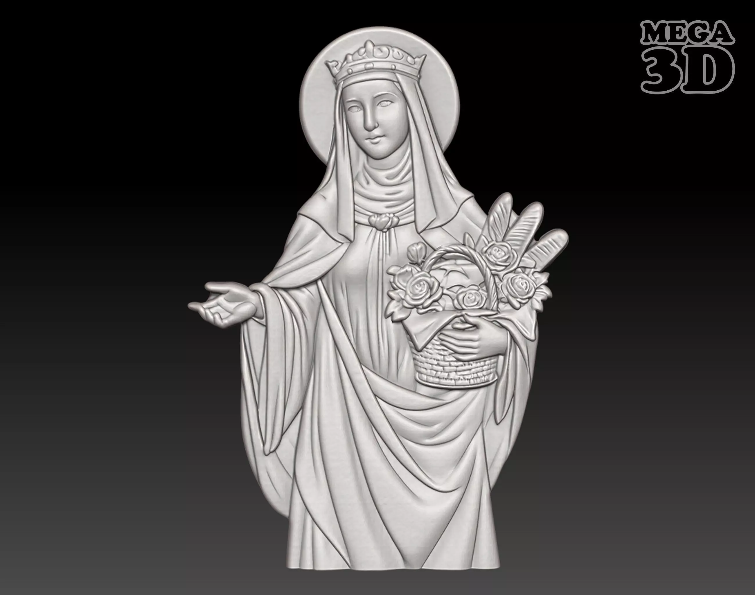 Saint Elizabeth of Hungary - 250422 3D print model_0