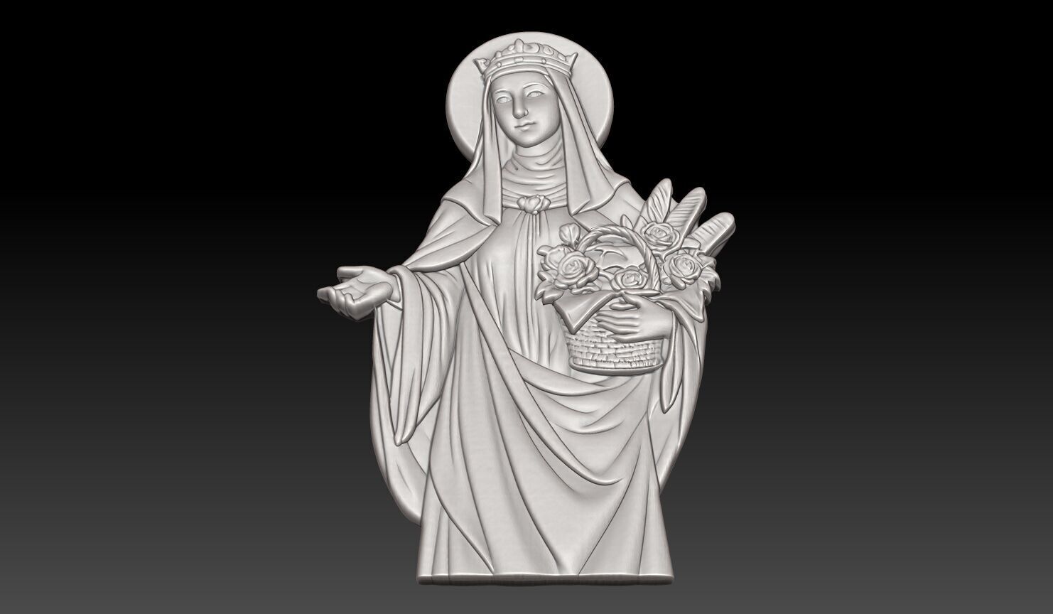 Saint Elizabeth of Hungary - 250422 3D print model_4