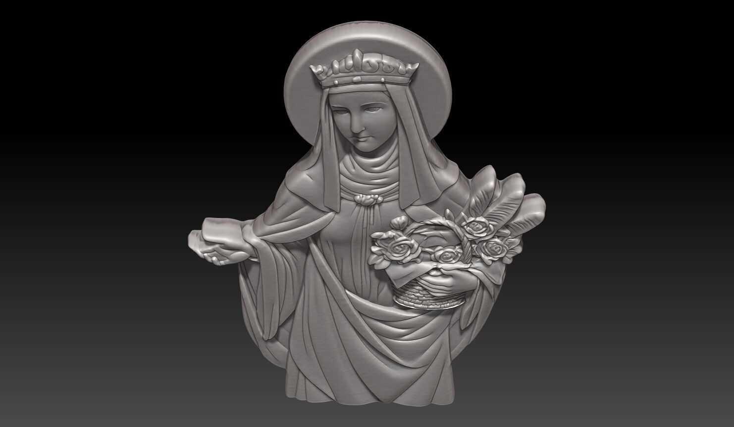Saint Elizabeth of Hungary - 250422 3D print model_3