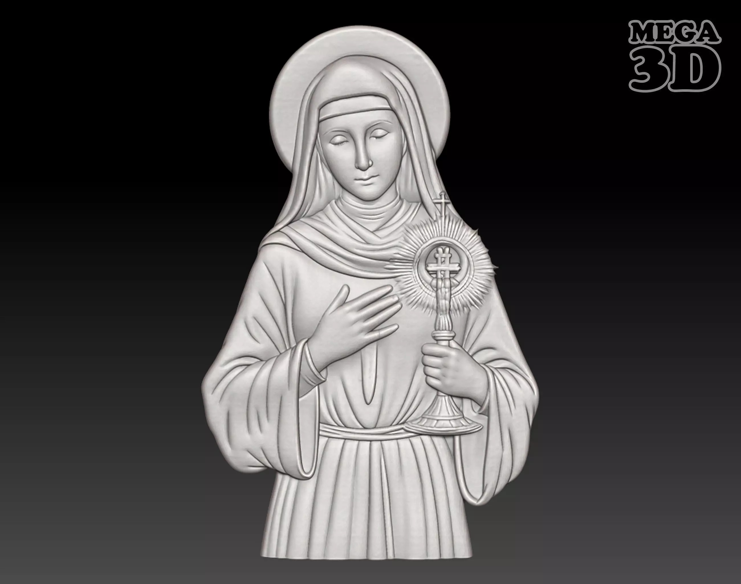 Saint Clare of Assisi - 250422 3D print model_0