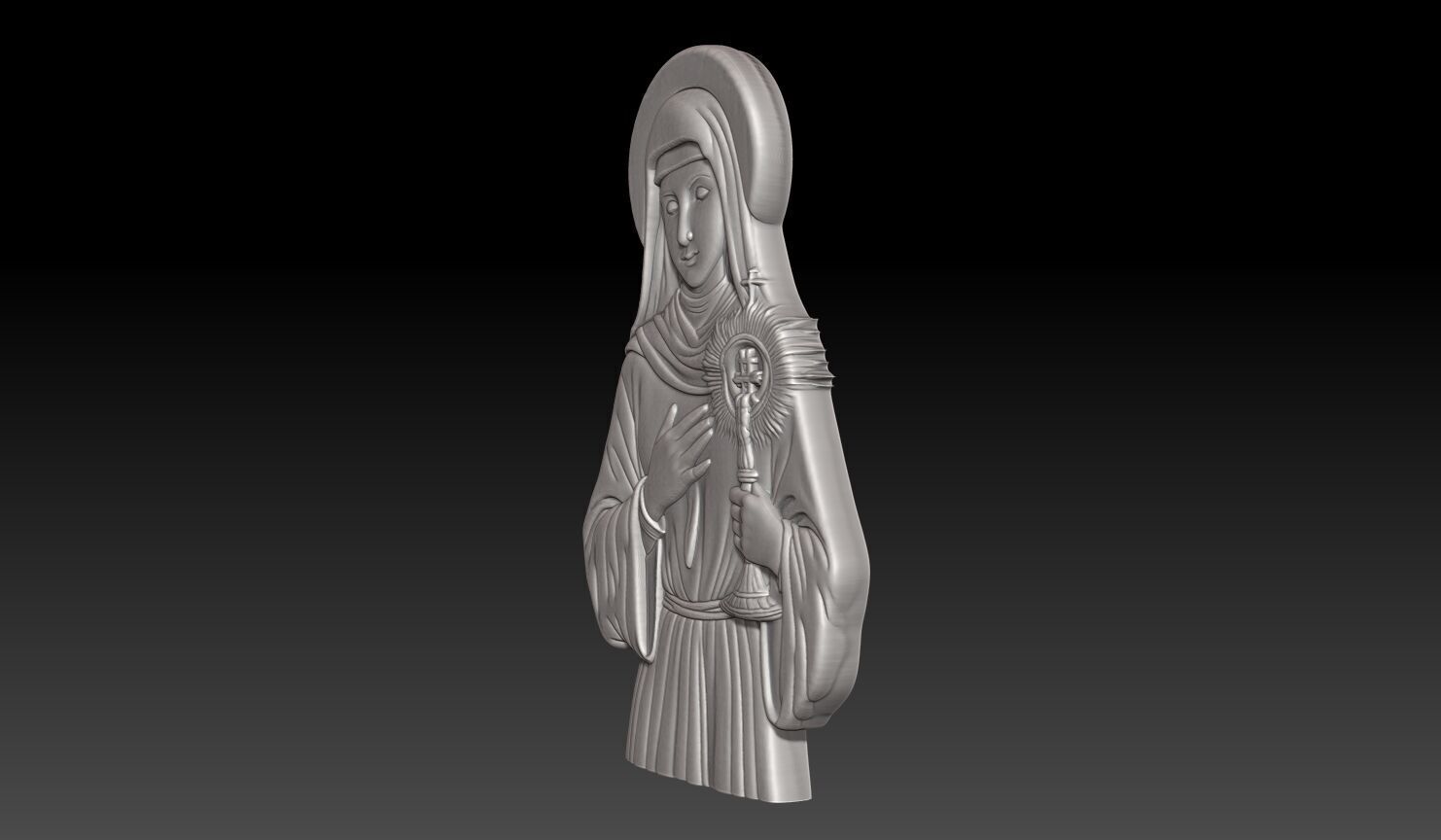 Saint Clare of Assisi - 250422 3D print model_1