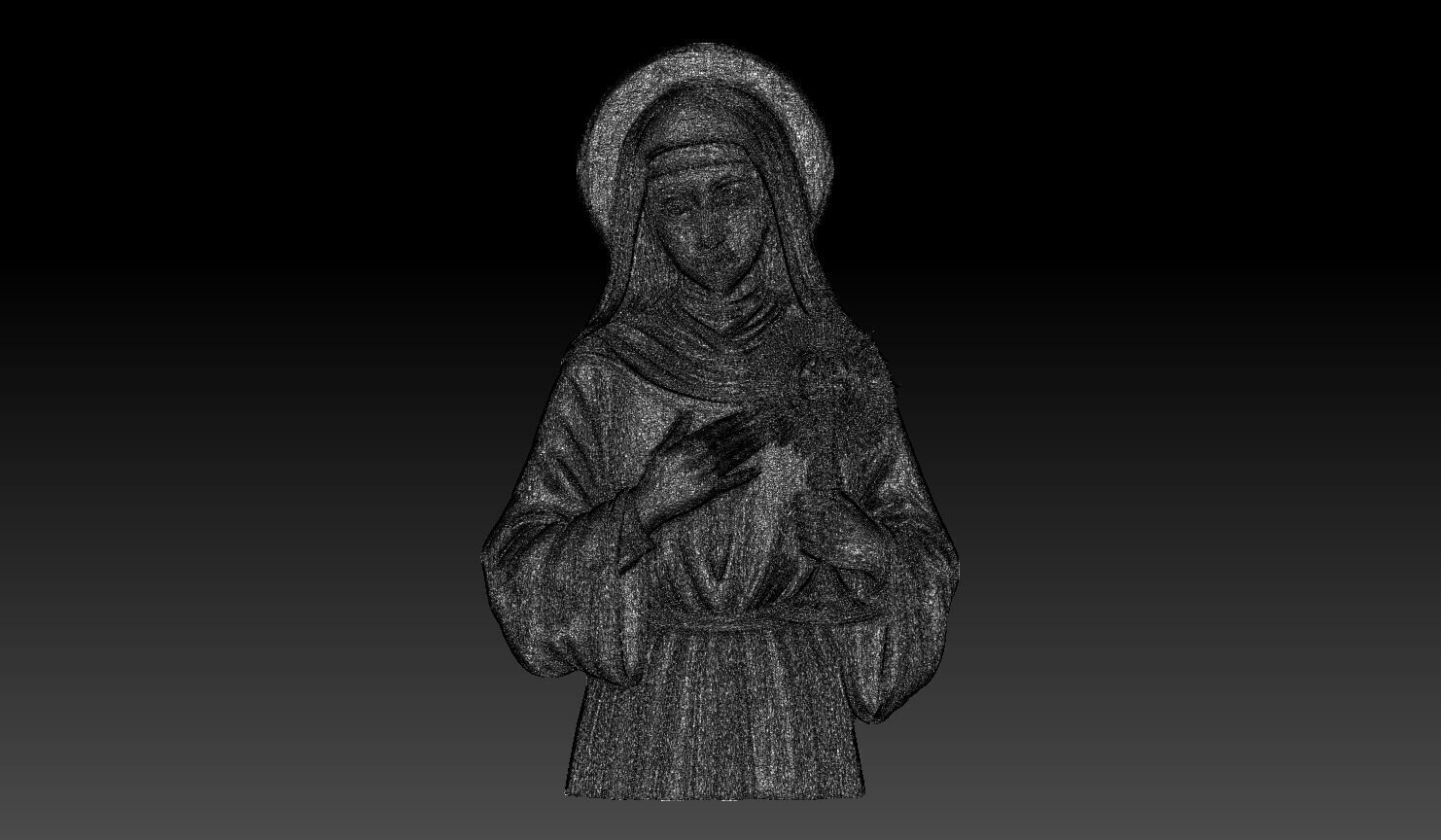 Saint Clare of Assisi - 250422 3D print model_6