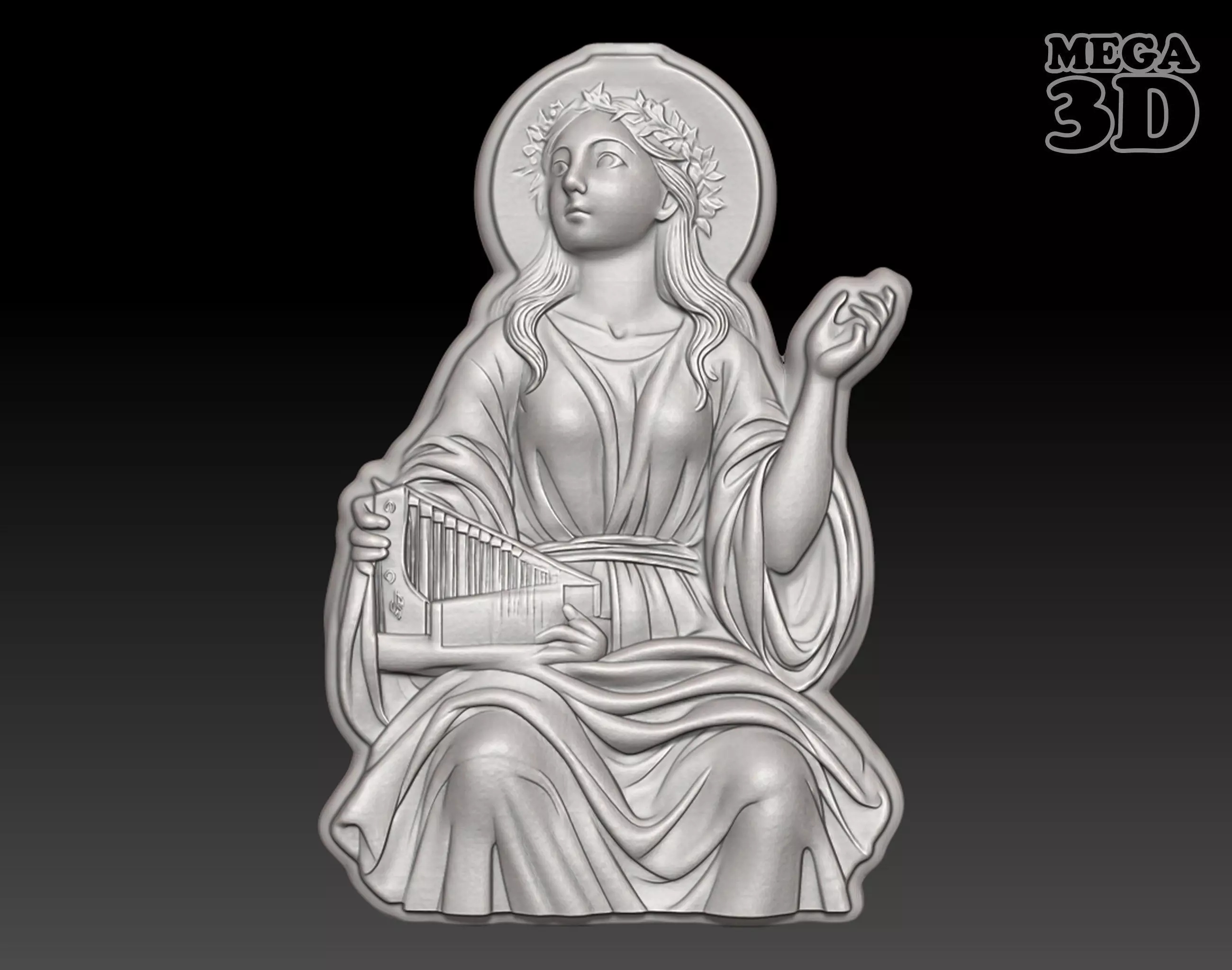 Saint Cecilia - 250422 3D print model_0