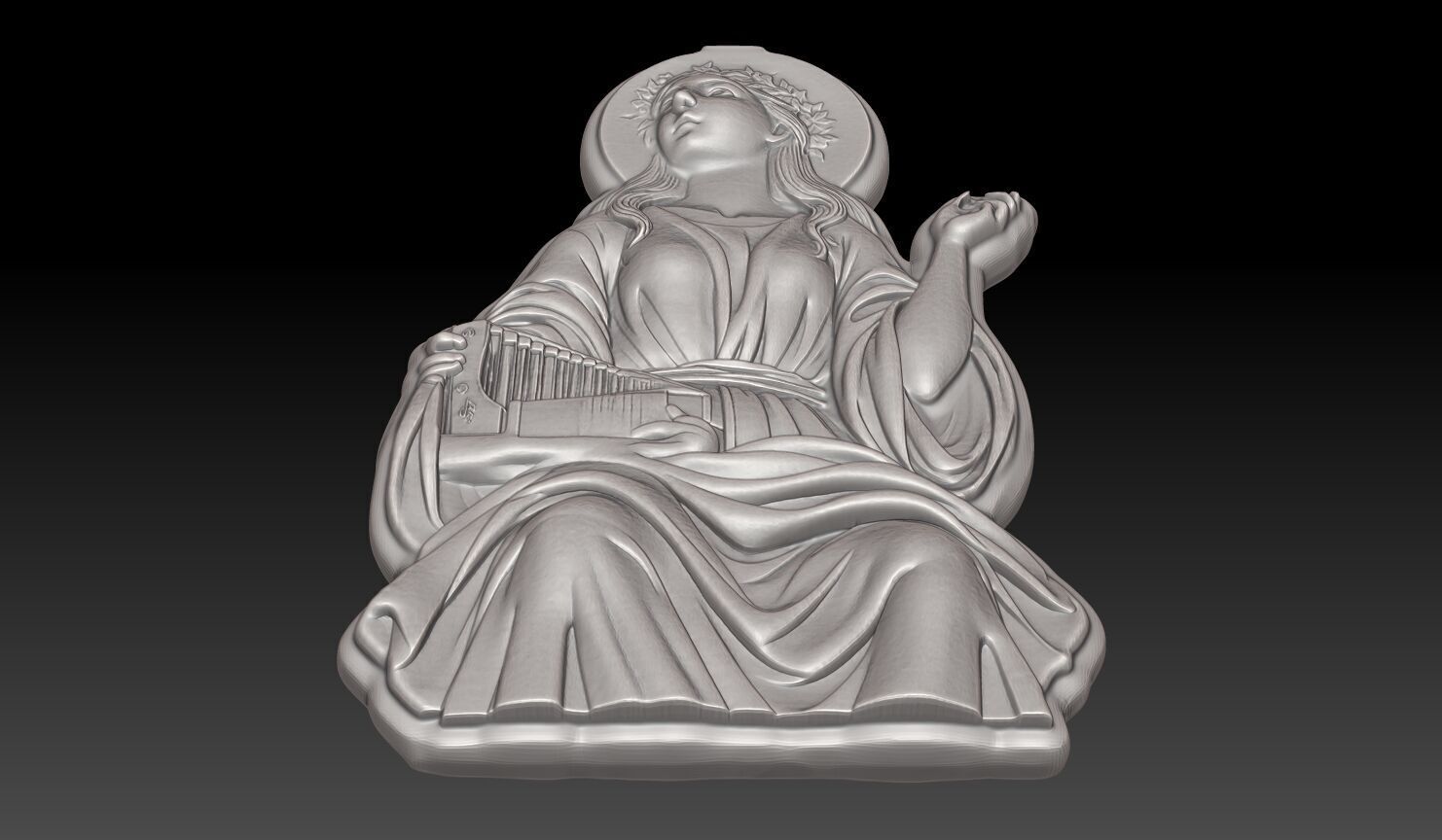 Saint Cecilia - 250422 3D print model_4