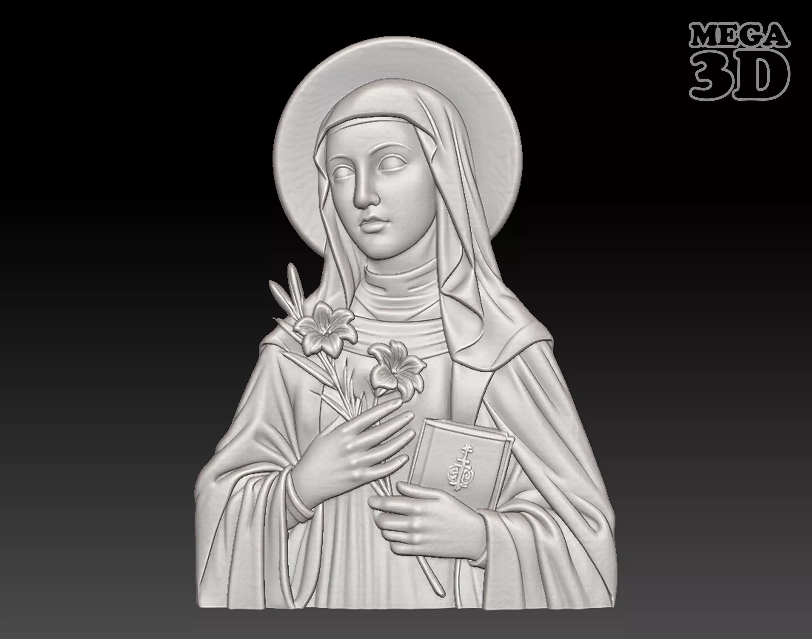 Saint Catherine of Siena - 250422 3D print model_0
