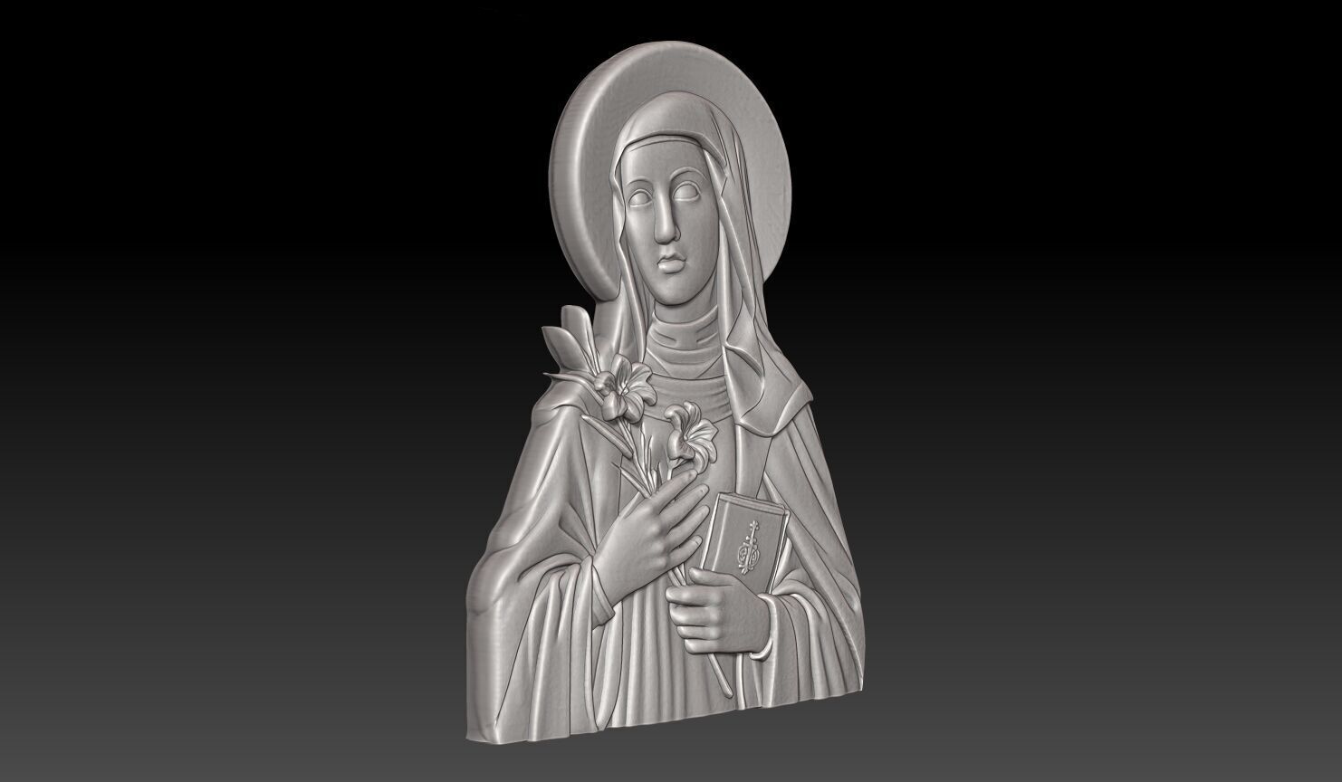Saint Catherine of Siena - 250422 3D print model_2