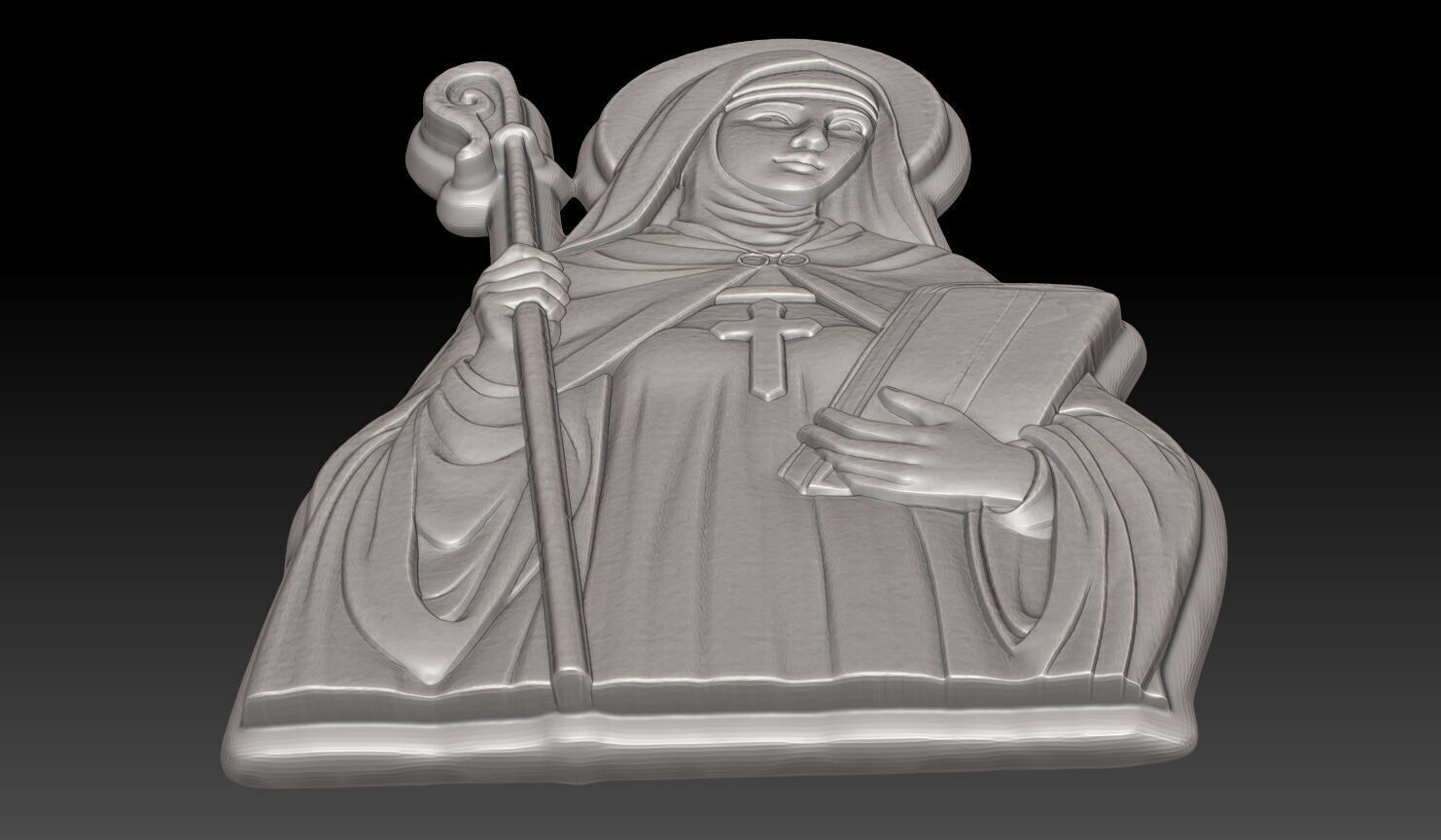Saint Bridget of Sweden - 250422 3D print model_4