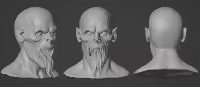 Ghoul 3D Bust - Horror Creature Printable Sculpture 