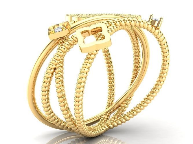 Solitare Women Ring 1WR182 3D print model