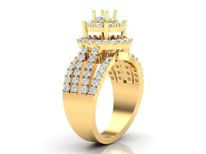 Solitare Women Ring 1WR178 3D print model