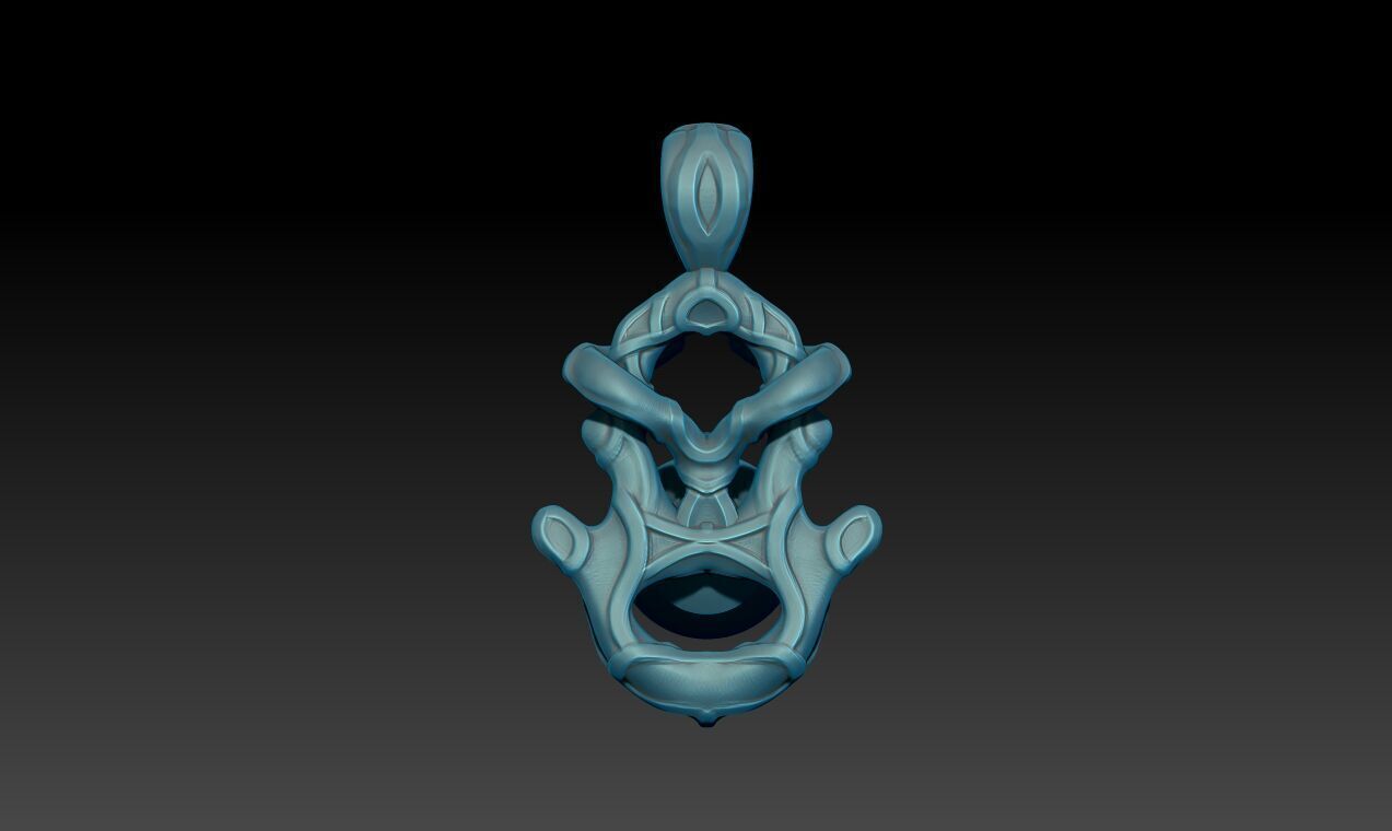 Sculpted Pendants for Pearls size 10mm 3D print model_5