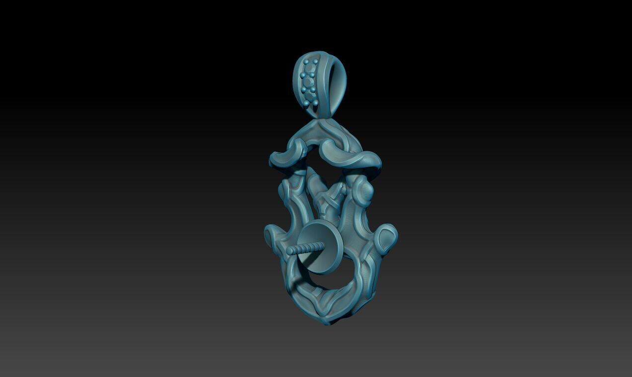 Sculpted Pendants for Pearls size 10mm 3D print model_6