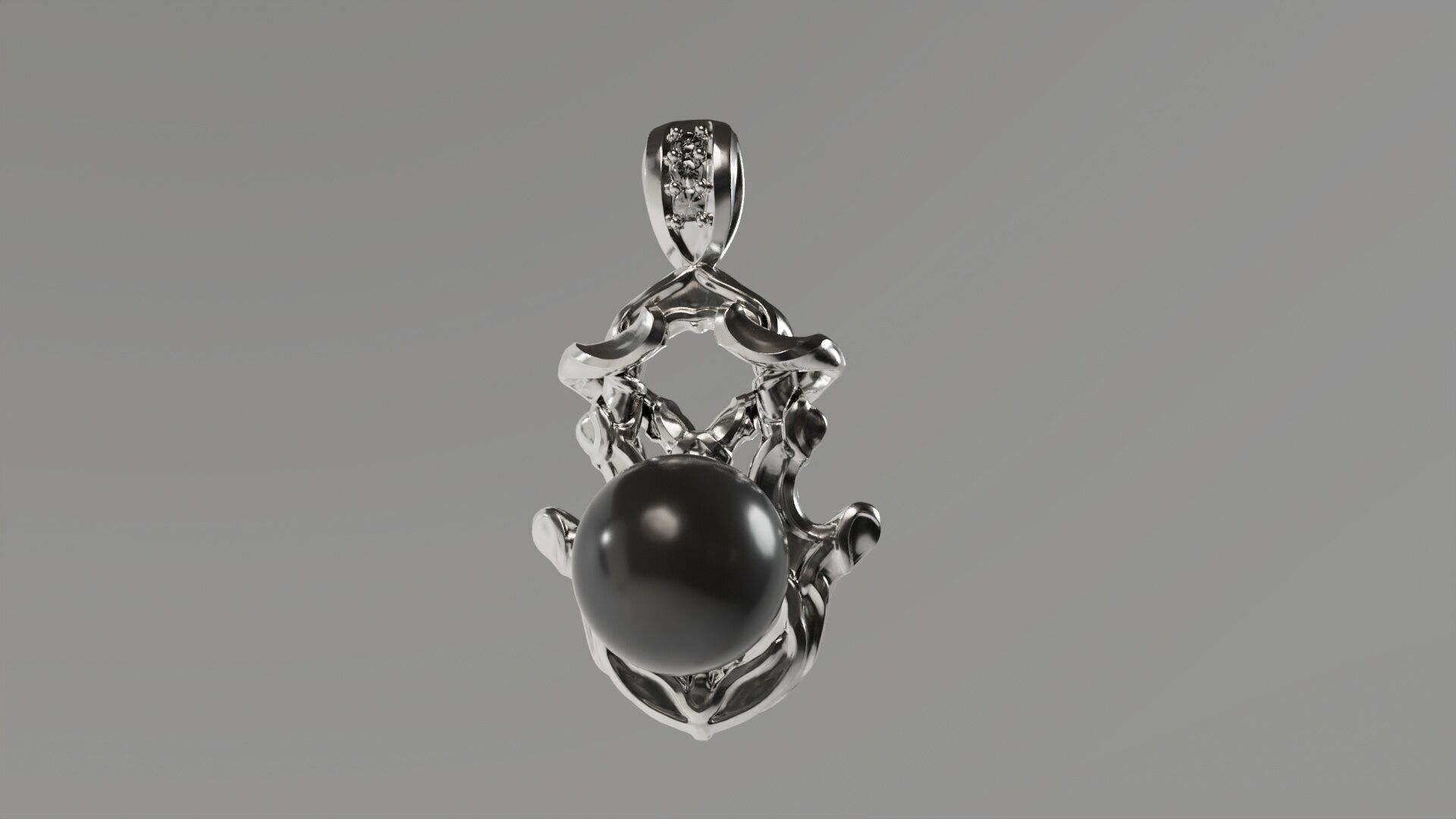 Sculpted Pendants for Pearls size 10mm 3D print model_2