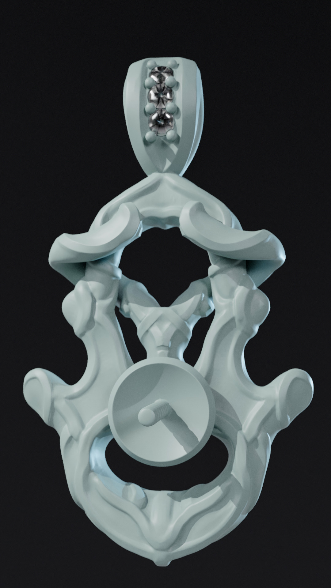 Sculpted Pendants for Pearls size 10mm 3D print model_1