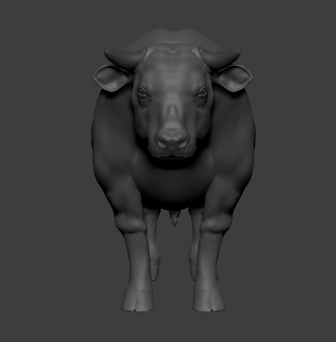 Realistic Bull 3D Model Low-poly 3D model_3