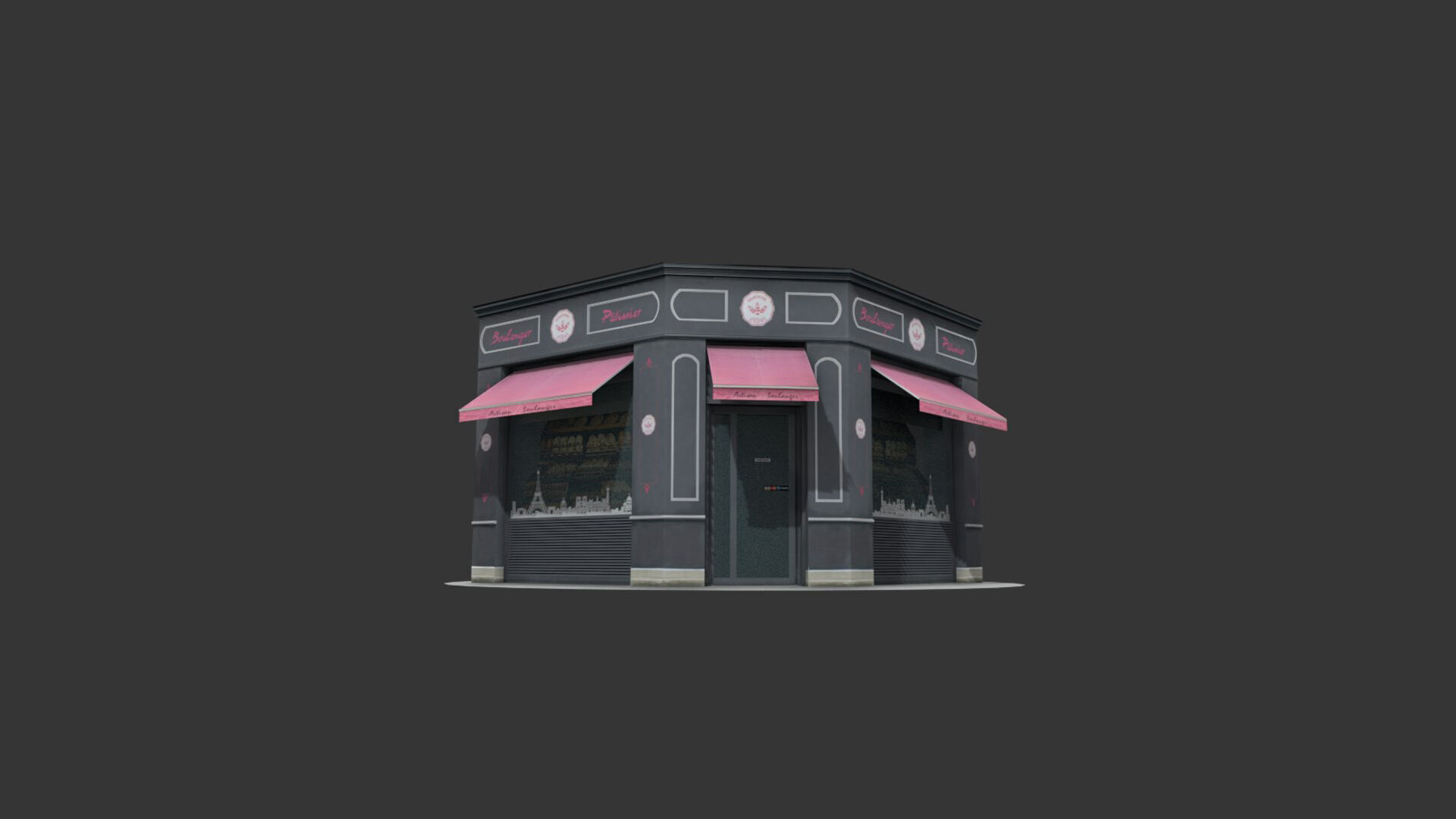 Paris Buildings Collection Low-poly 3D model_42