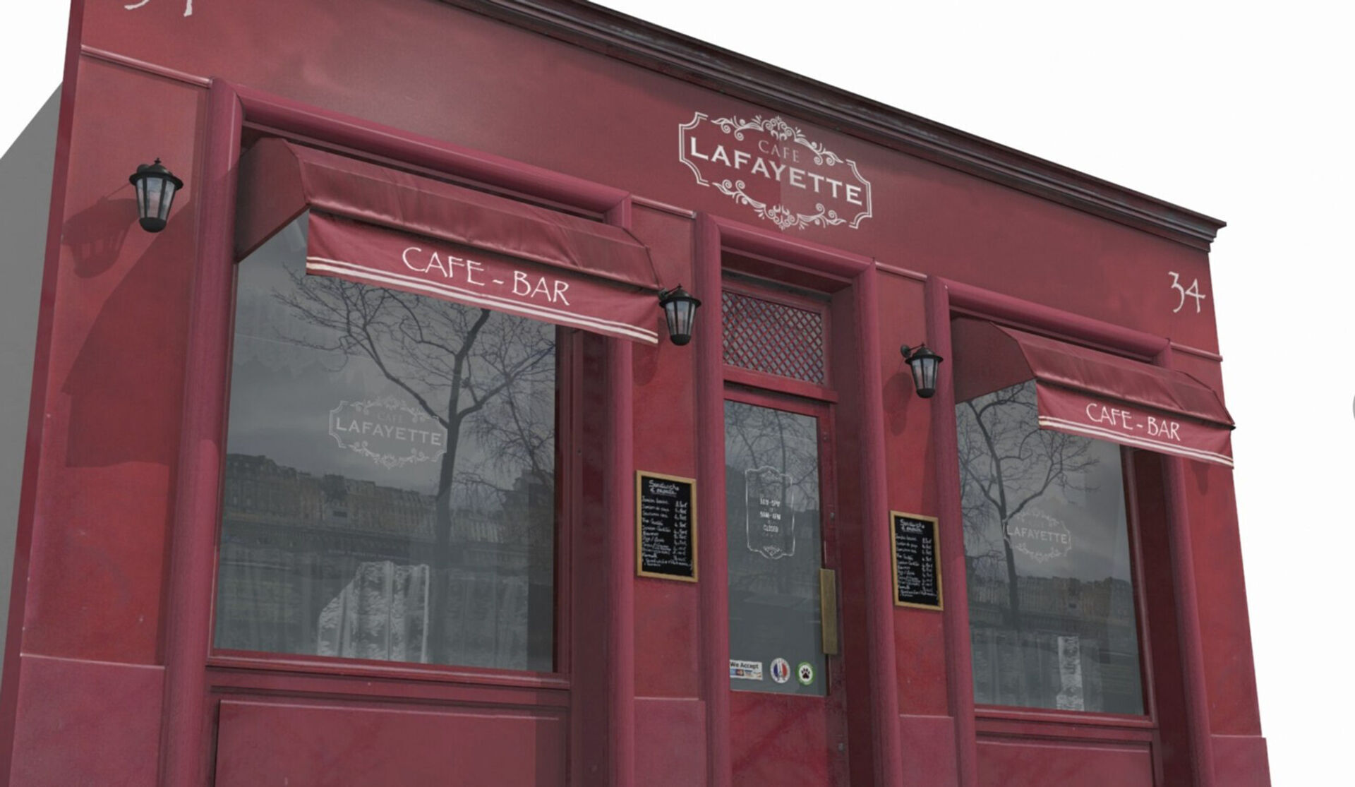 Paris Buildings Collection Low-poly 3D model_31