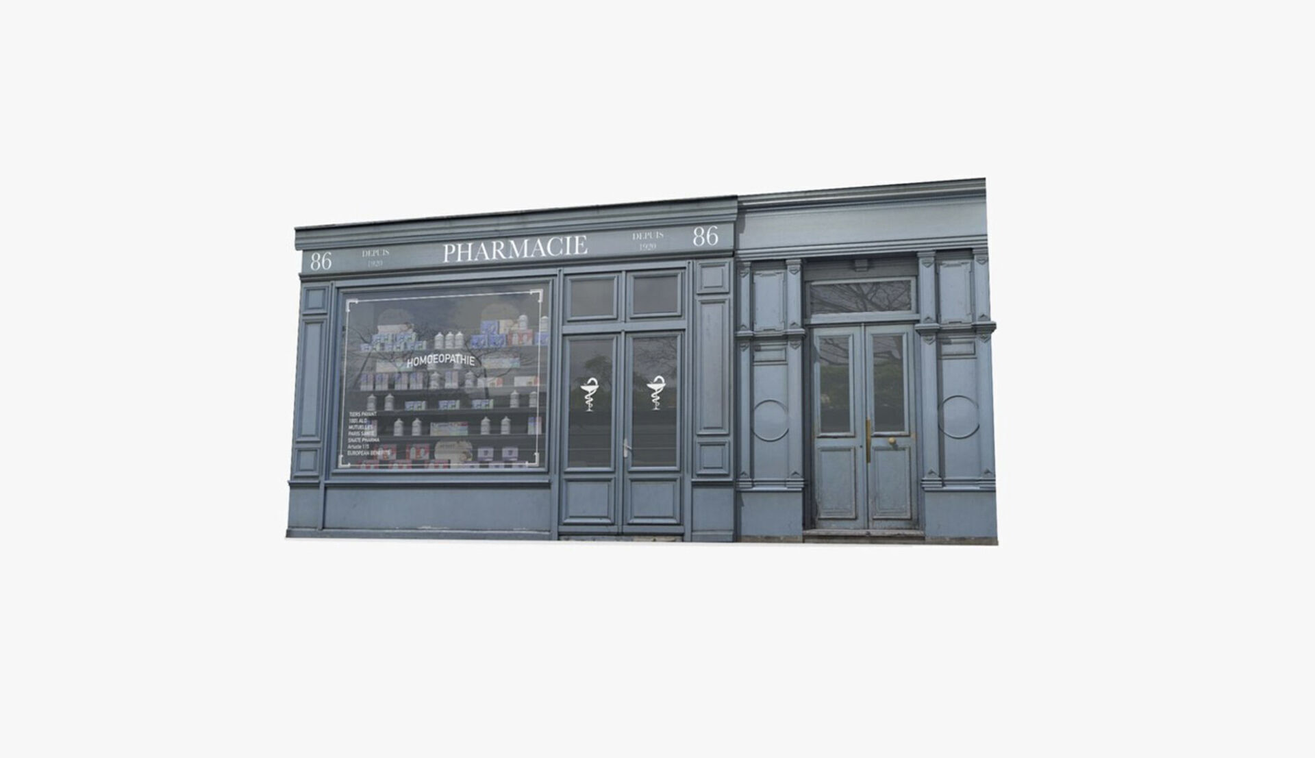 Paris Buildings Collection Low-poly 3D model_27