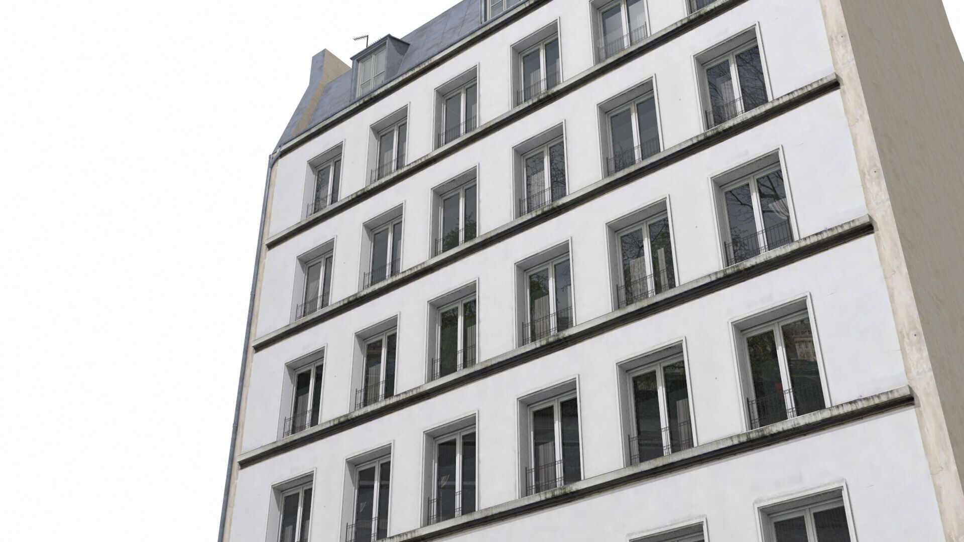 Paris Buildings Collection Low-poly 3D model_25