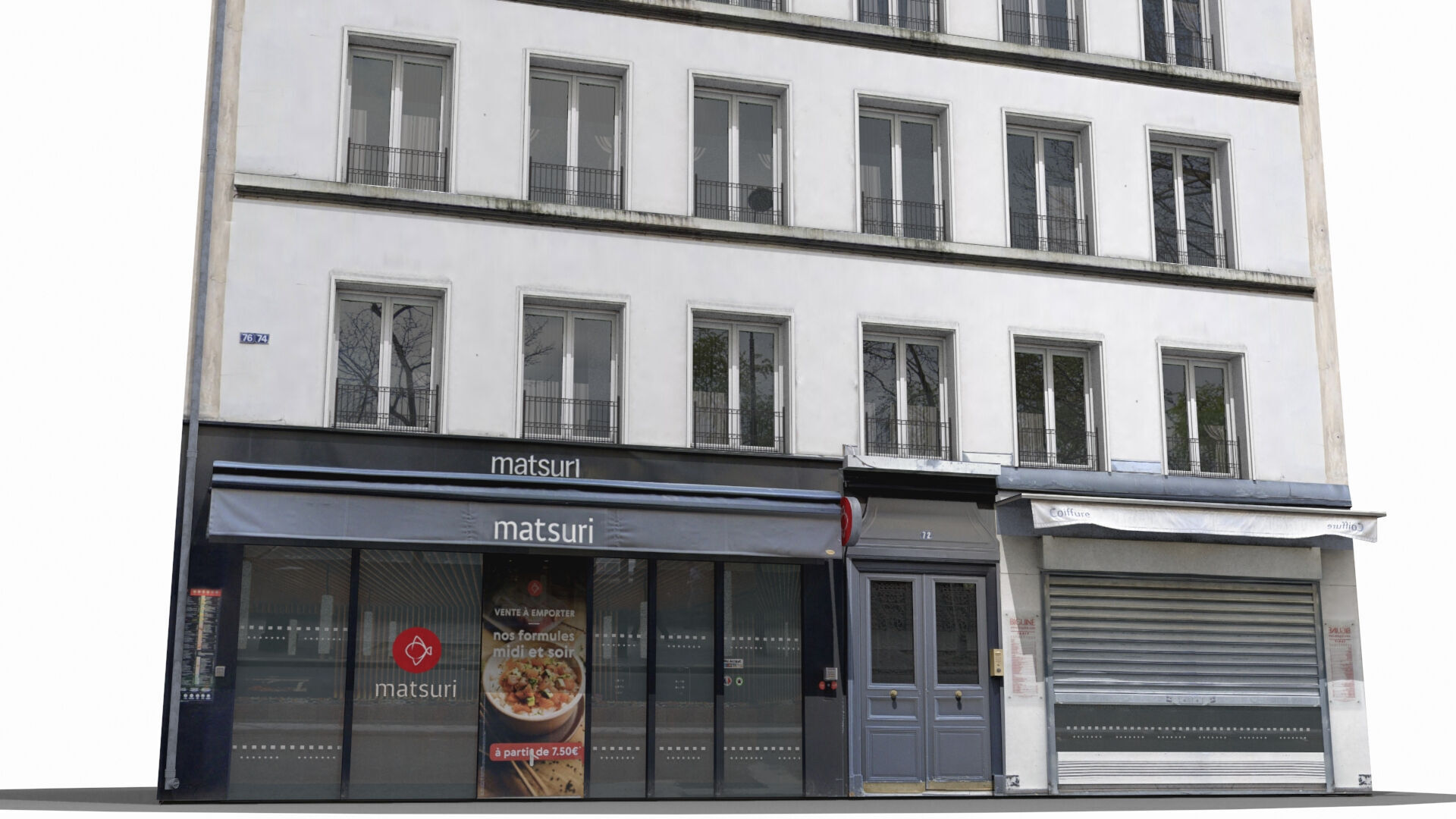 Paris Buildings Collection Low-poly 3D model_20