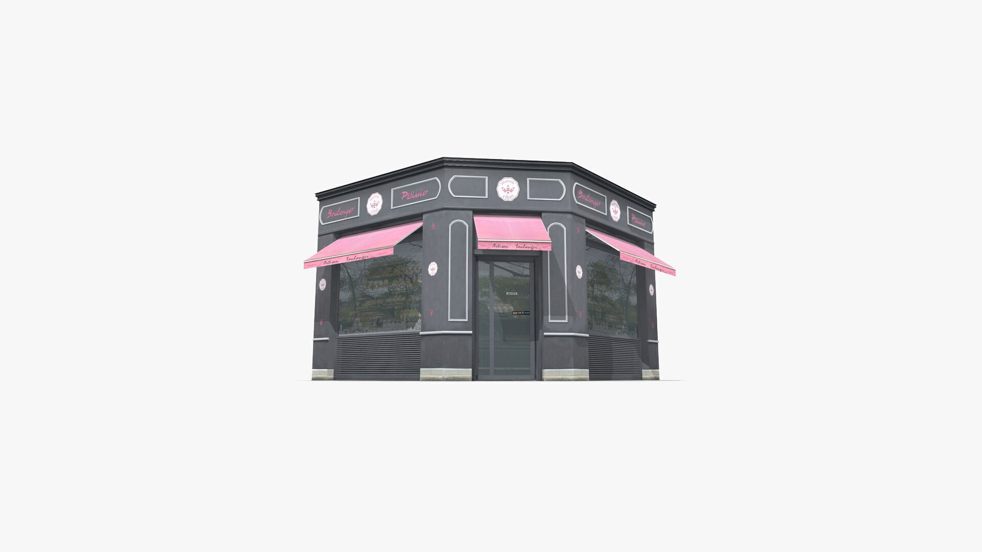 Paris Buildings Collection Low-poly 3D model_43