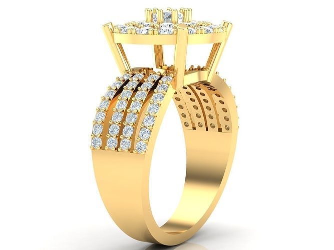 Solitare Women Ring 1WR158 3D print model
