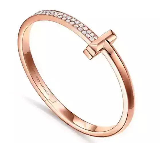 T1 18ct rose gold and diamond bracelet tiffany 3D print model