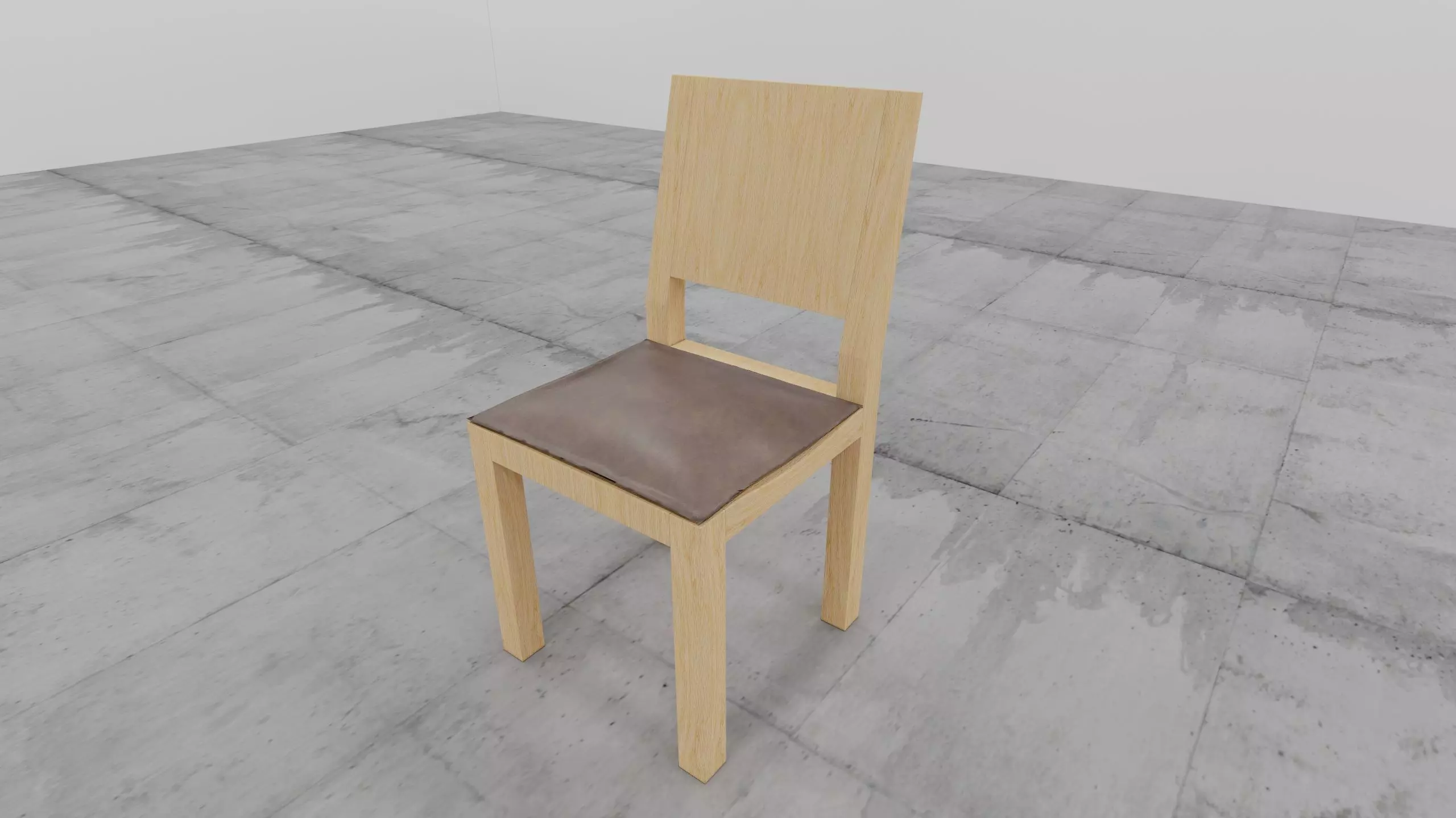 silla Low-poly 3D model_0