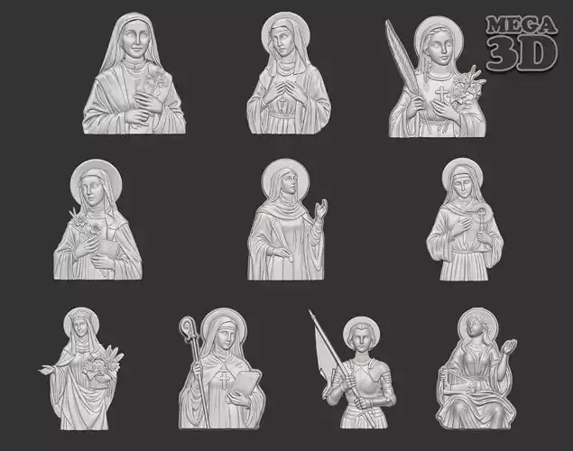 10 Holy Women Saints - 250422 3D Model Collection