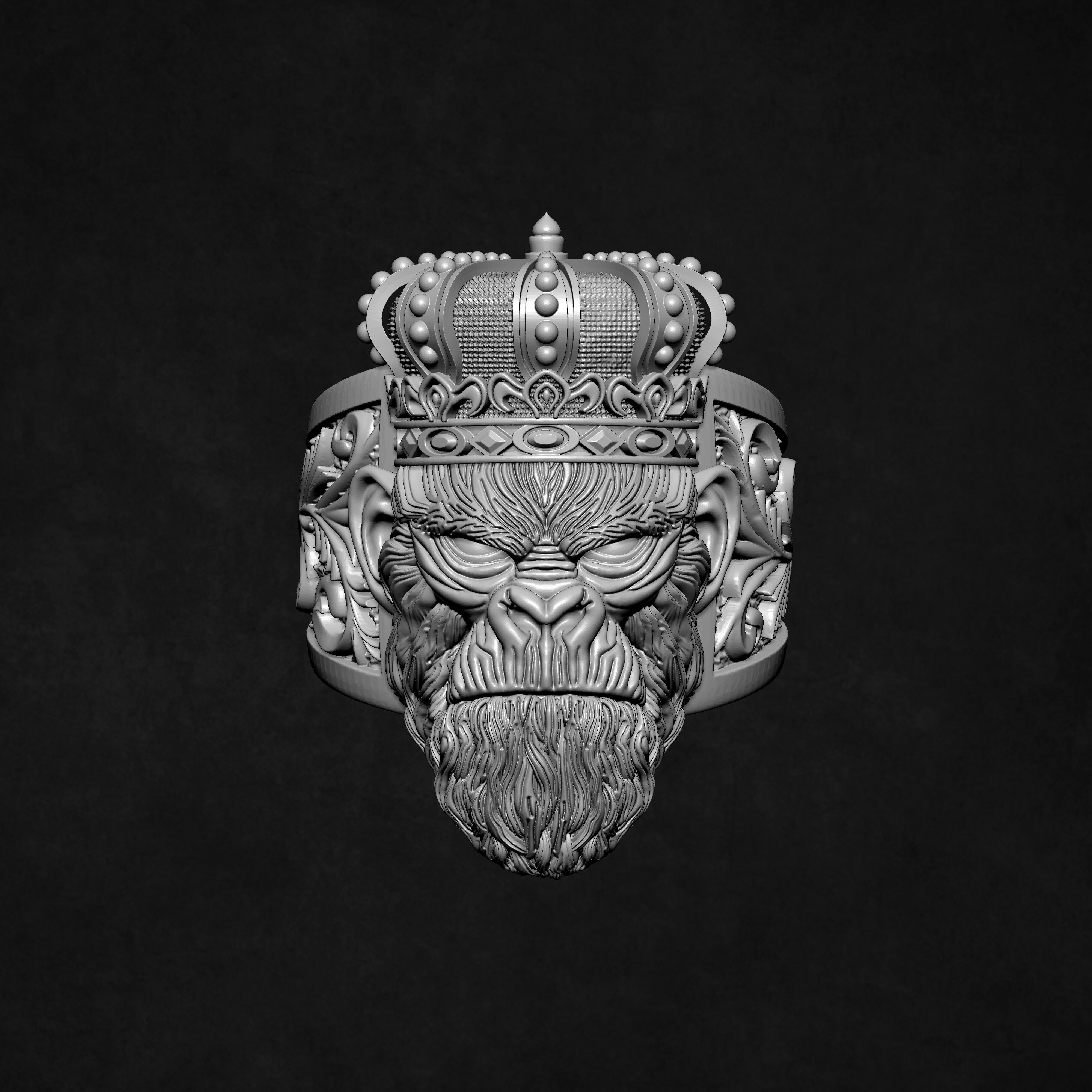 Gorilla Ring For Men 3D print model_9
