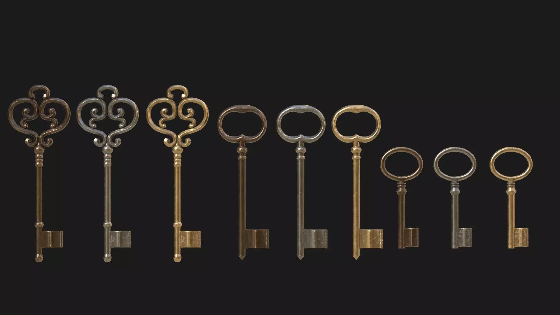 Key Pack Low-poly 3D model_0
