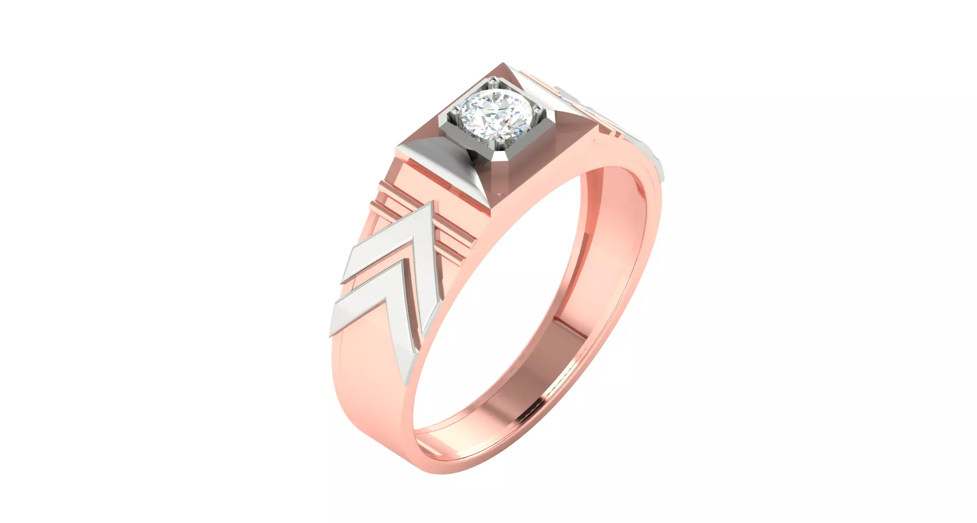 Mens Ring Render 3dm STL OBJ FBX Details 3D print model