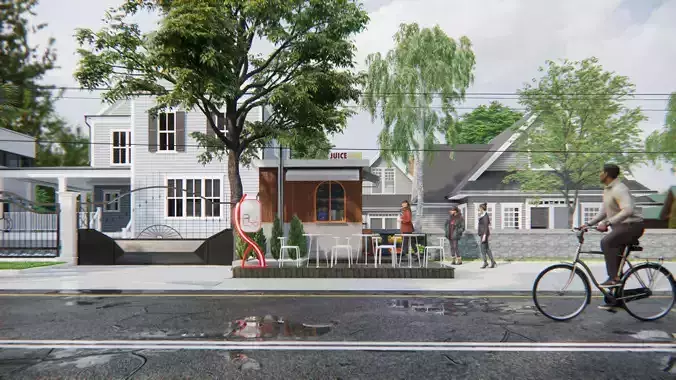 Mini Juice Store Design