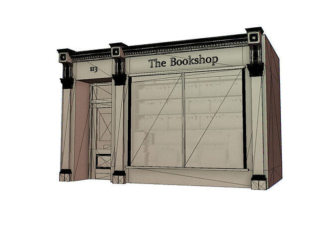 Storefronts Collection Low-poly 3D model 7