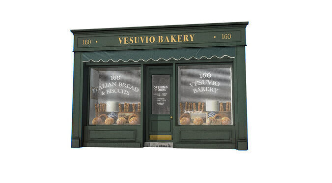 Storefronts Collection Low-poly 3D model 4