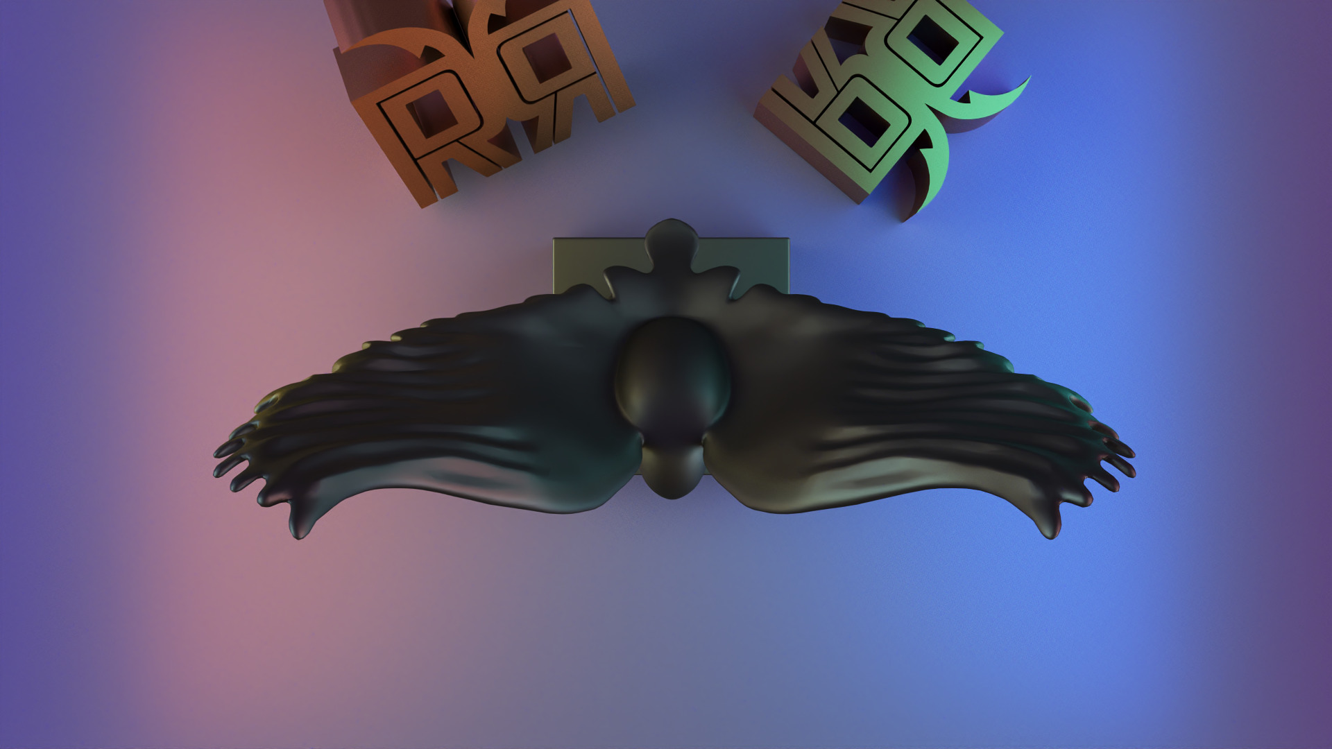 Golden Wings Majestic Bird Statue 3D print model_5