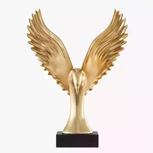 Golden Wings Majestic Bird Statue