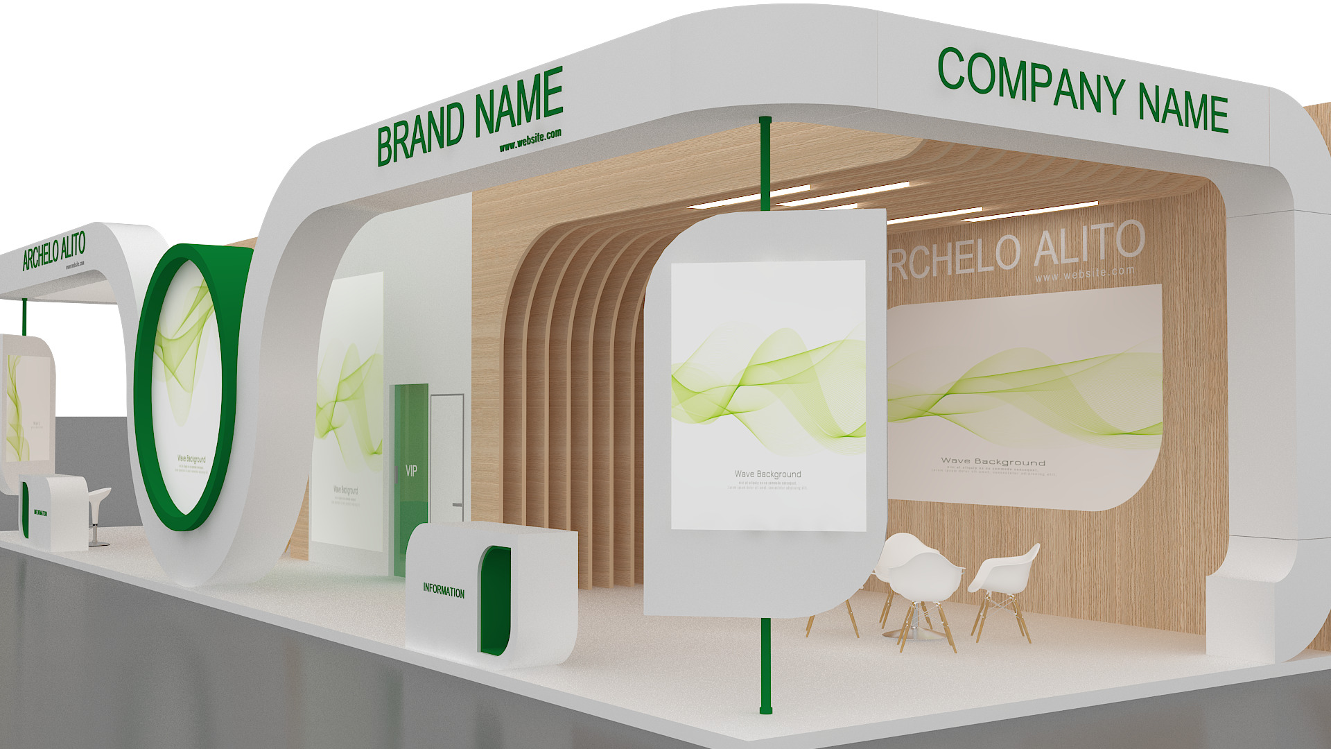 exhibition booth stand 3d model tradeshow 3D model_4