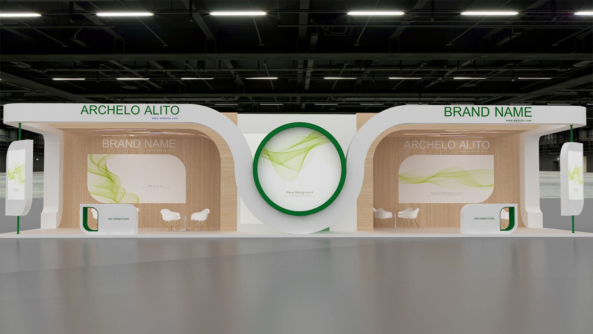 exhibition booth stand 3d model tradeshow 3D model_2