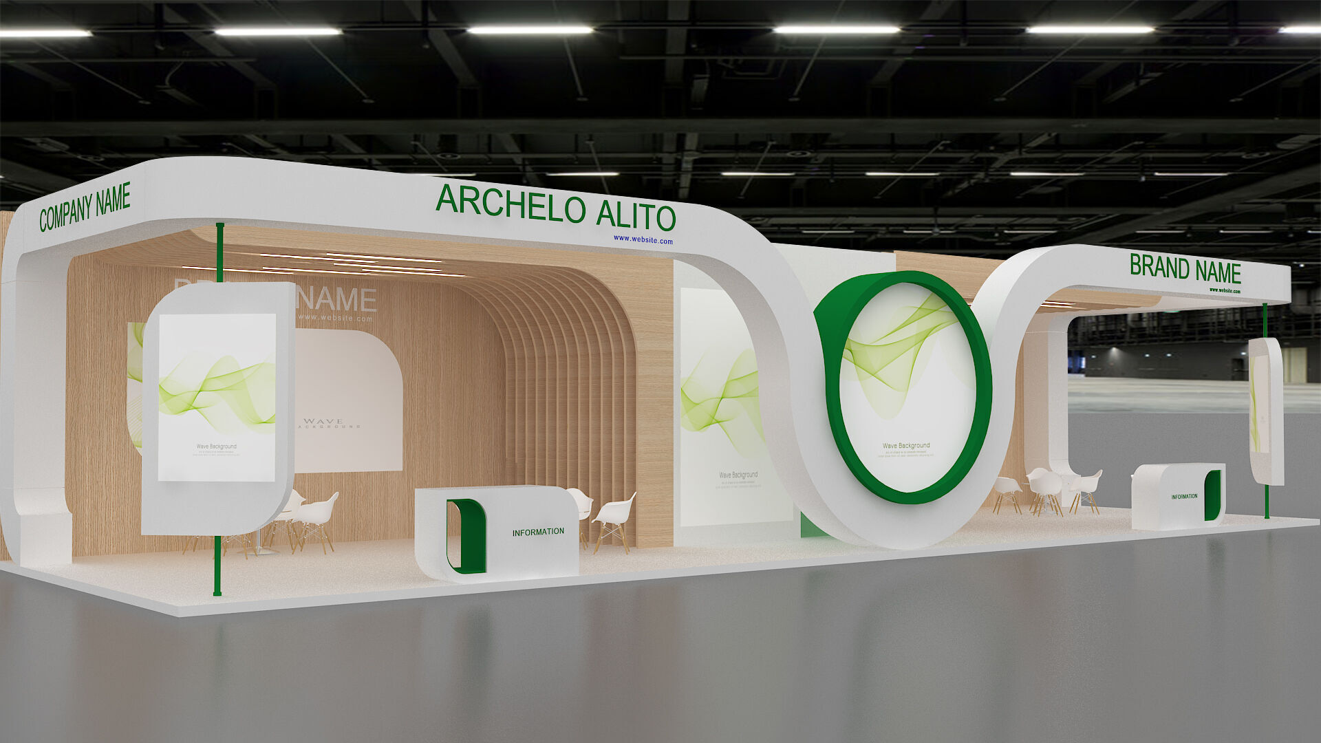 exhibition booth stand 3d model tradeshow 3D model_5